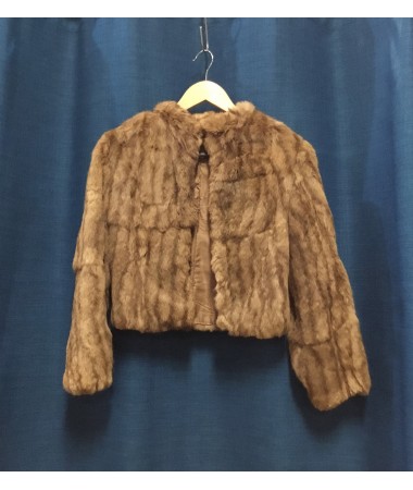 Short Cropped Brown Fur Jacket ADULT HIRE